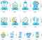 13 Pcs Centerpieces for Tables boy Honeycomb Centerpieces Baby Shower Decorations,It's a boy party supplies,Gender Reveal boy Baby Shower Centerpiece for Baby boys Party Birthday Tables Decorations